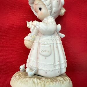 Precious Moments White and Pink Girl Figurine